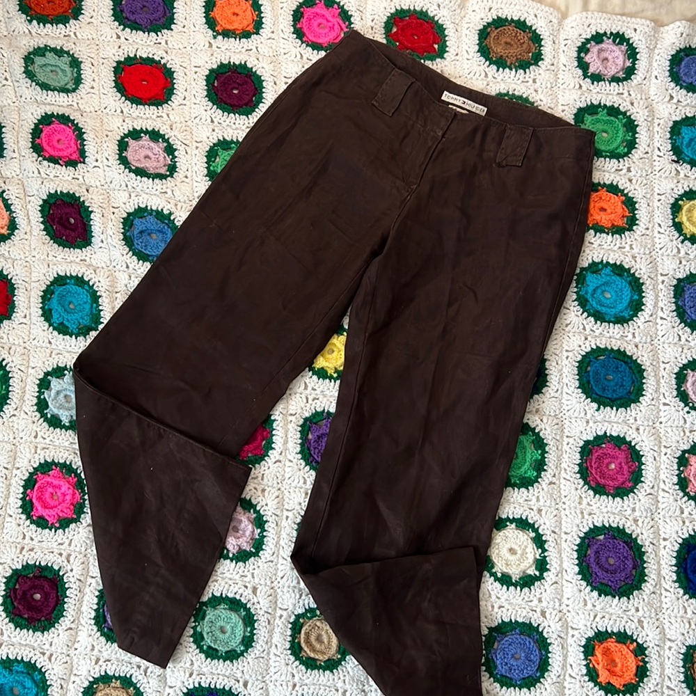 Tommy Hilfiger Brown Linen Pants